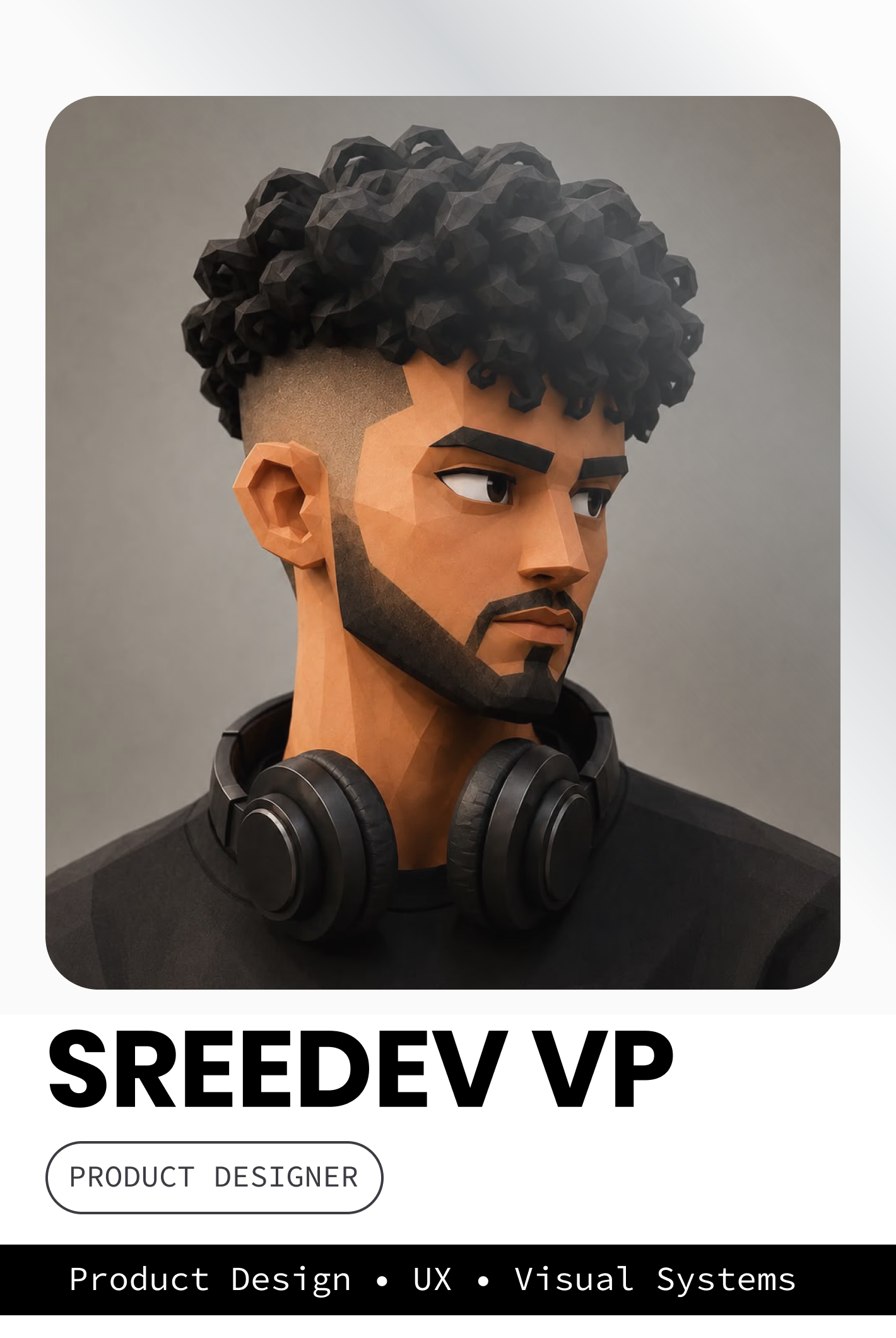 Sreedev VP, Product Designer identity card